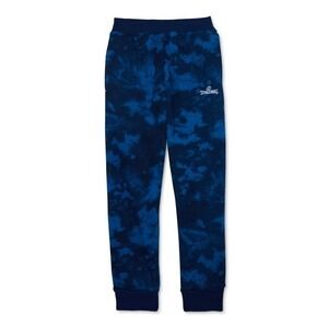 Spalding Boys Fleece Jogger Pants Active Fit Tapered Blue Tie-Dye Size M (10-12)